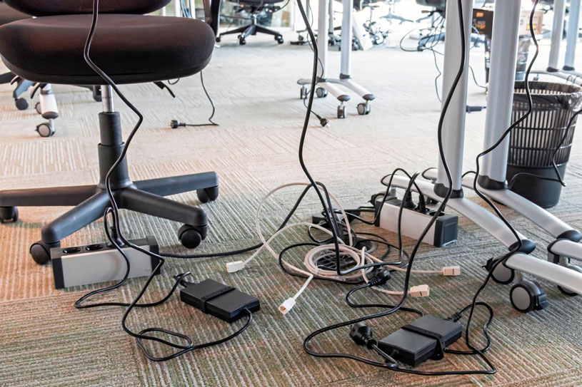 plugs in an office
